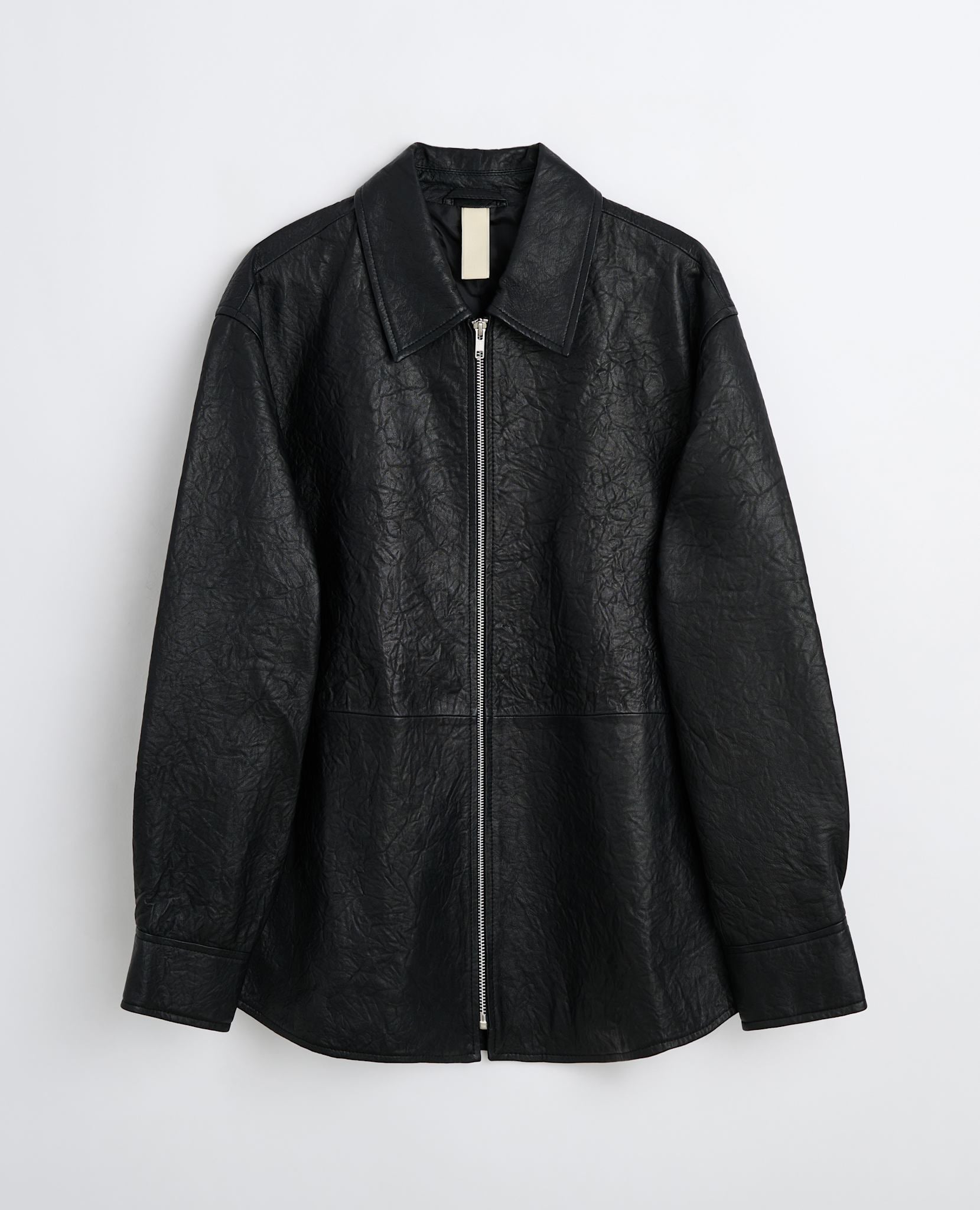 Crinkle Leather Shirt – Sunflower