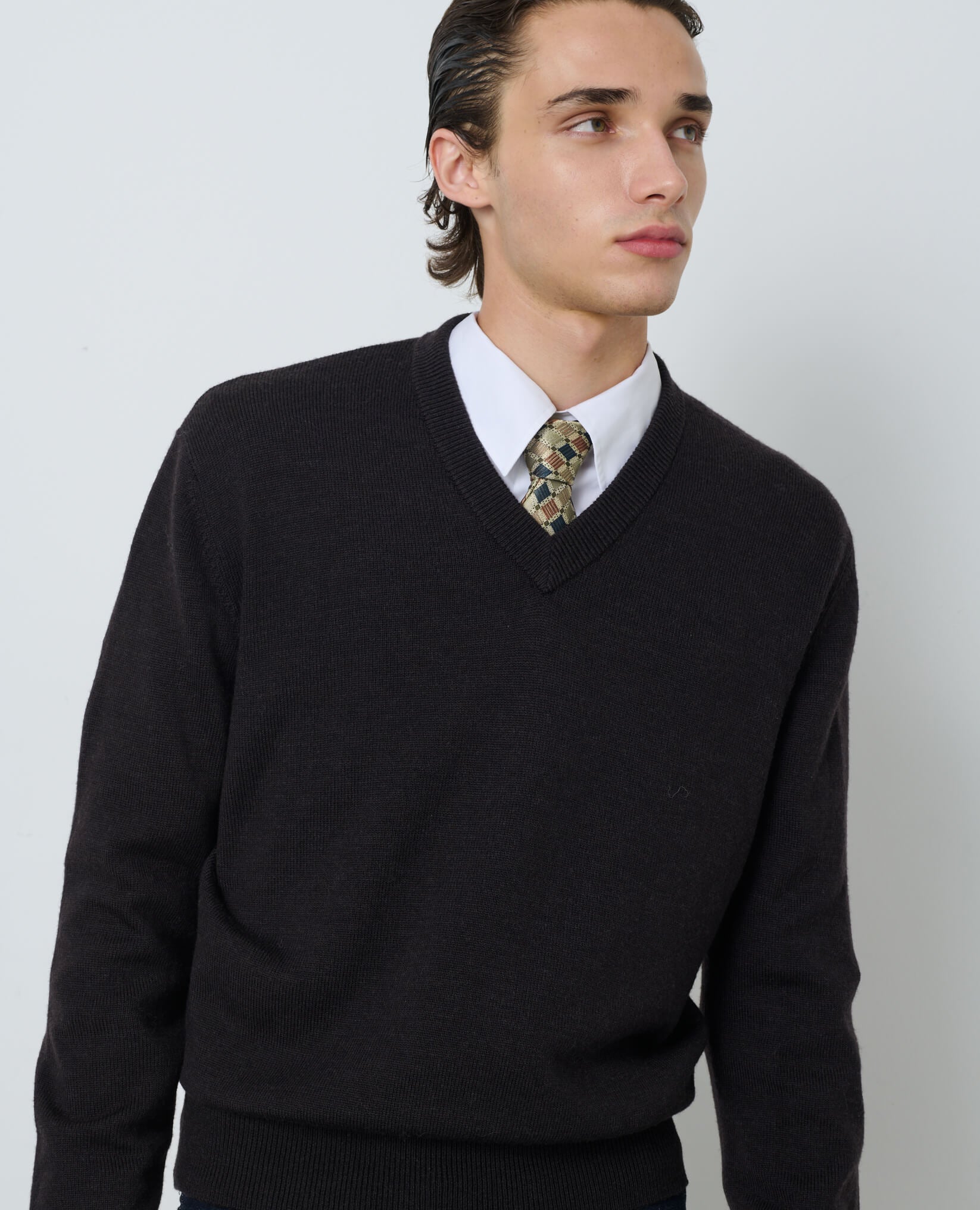 MOON MERINO V NECK – Sunflower