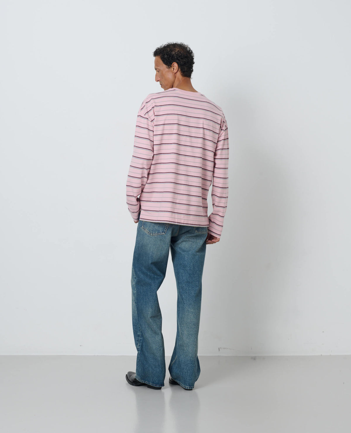 STRIPE LS POCKET TEE