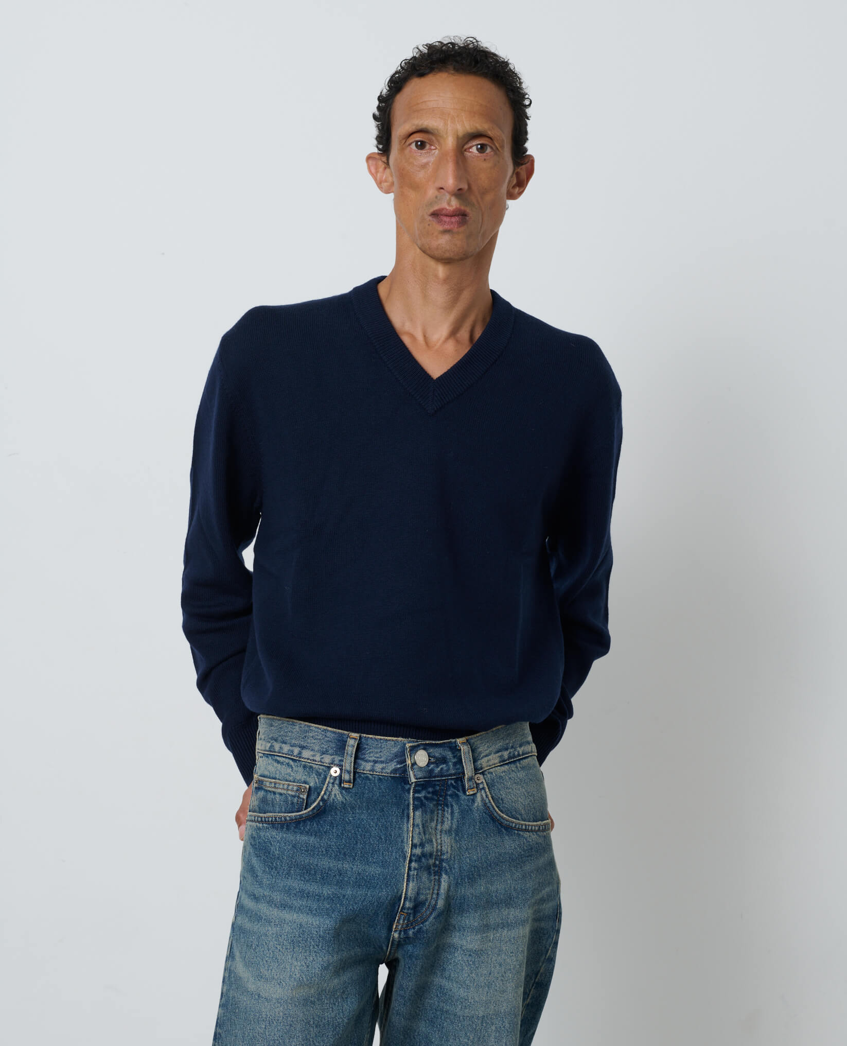MOON MERINO V NECK – Sunflower