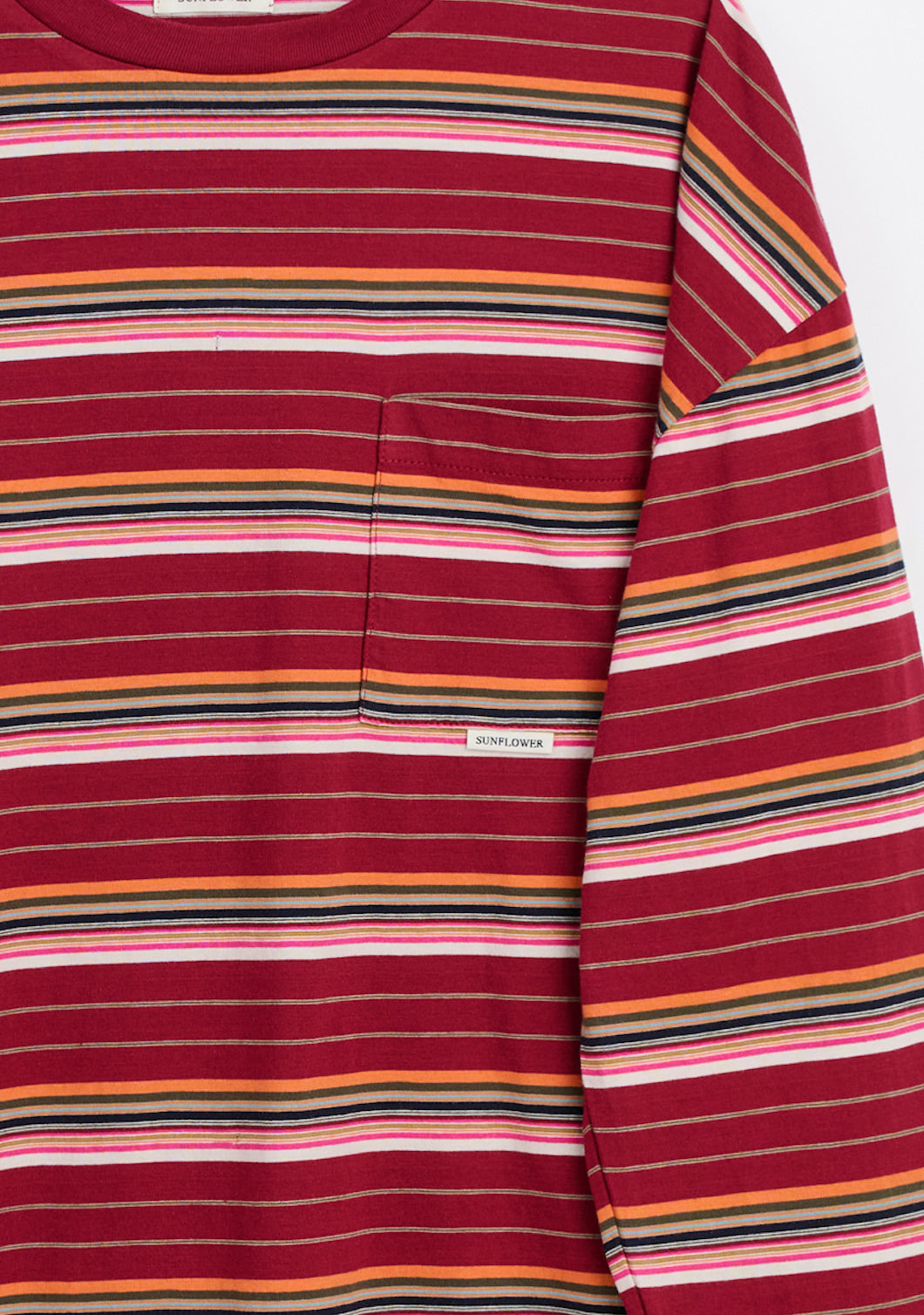 STRIPE LS POCKET TEE