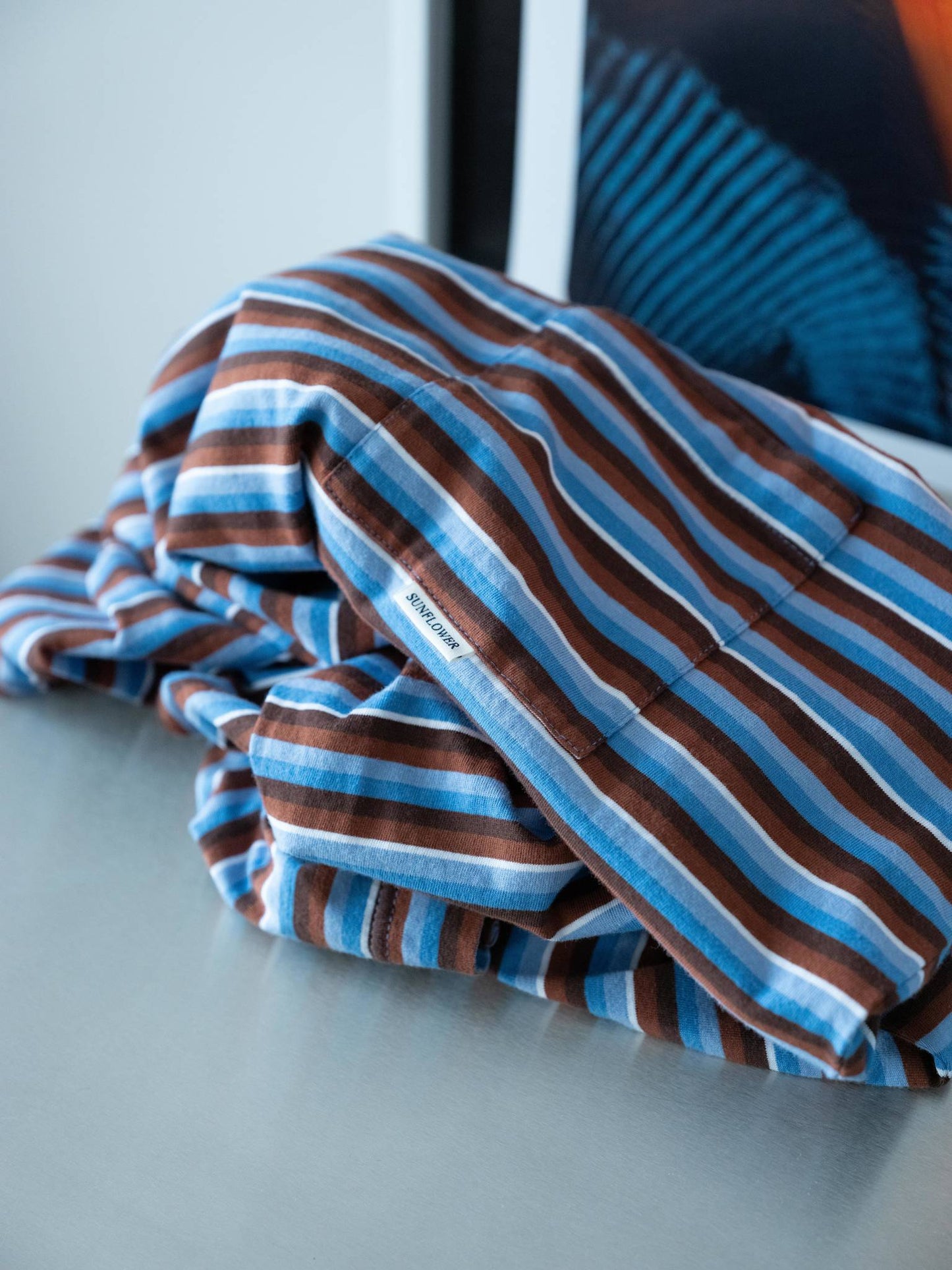 STRIPE LS POCKET TEE