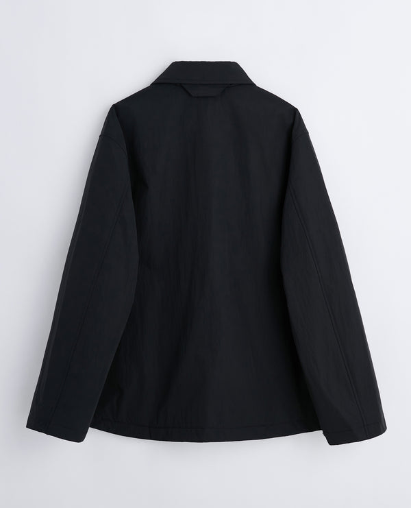 Nylon Logo Denim Contrast Coach Jacket