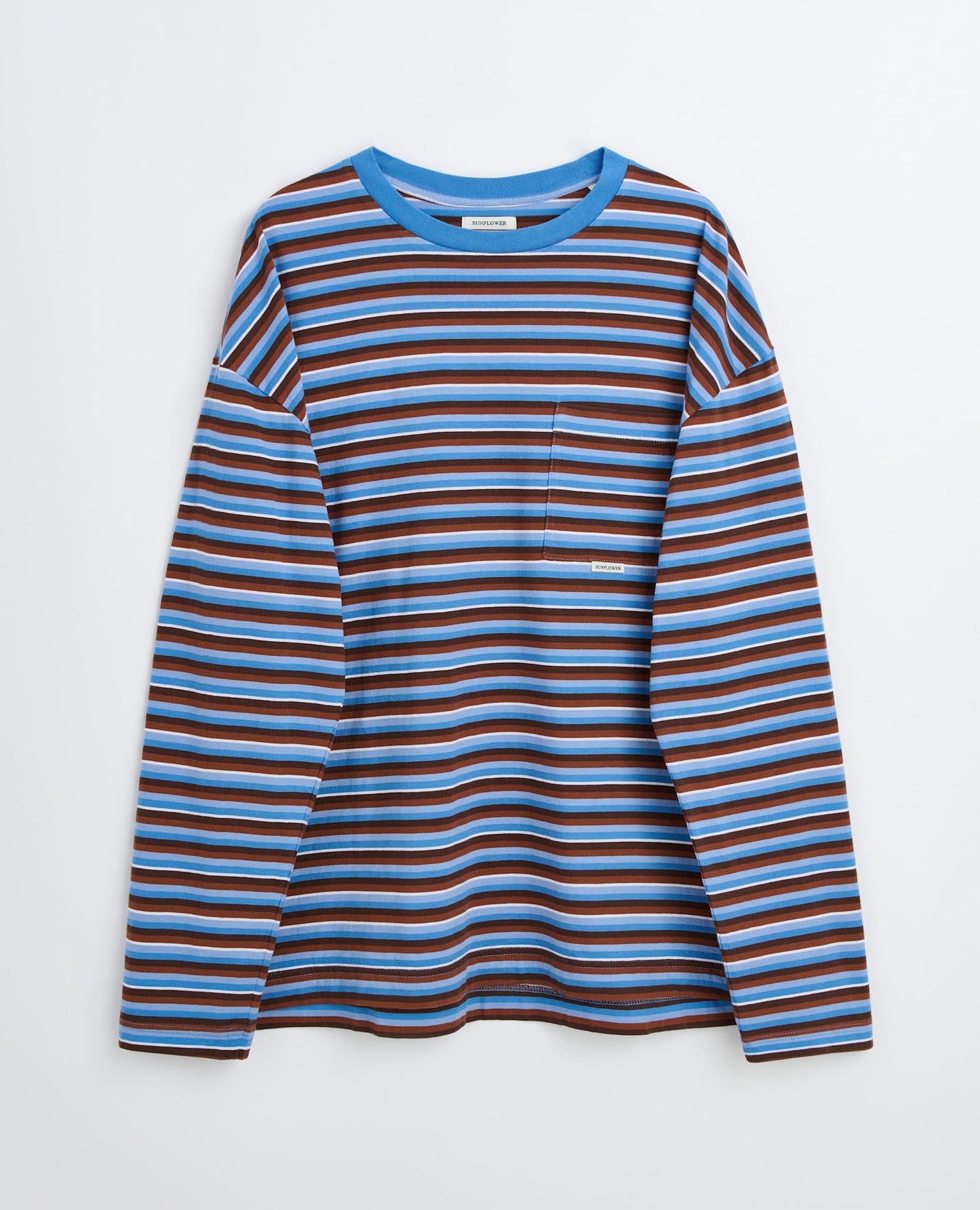 STRIPE LS POCKET TEE