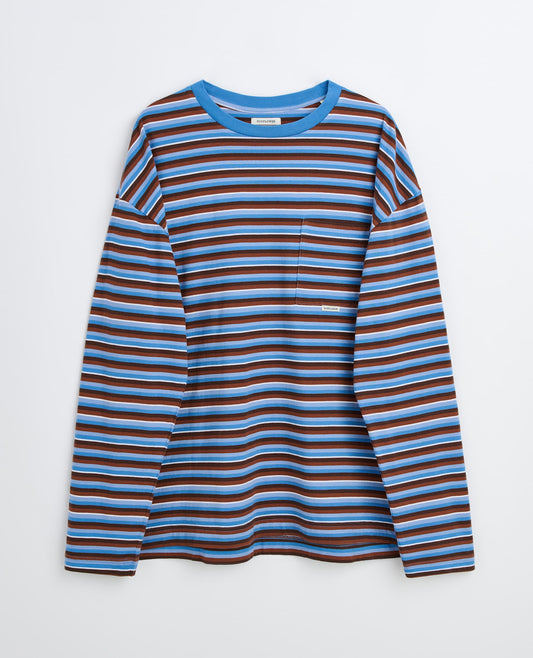 STRIPE LS POCKET TEE