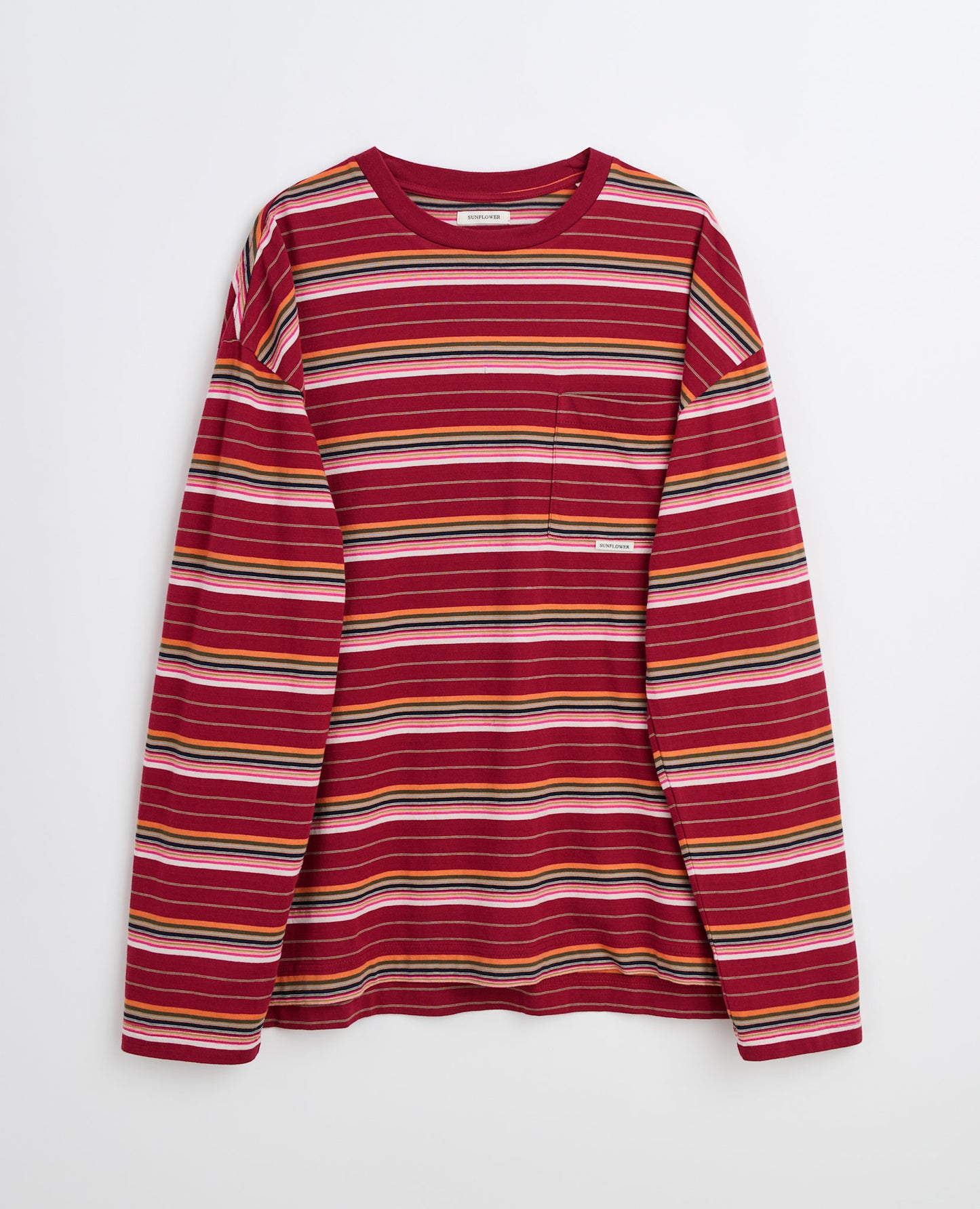 STRIPE LS POCKET TEE