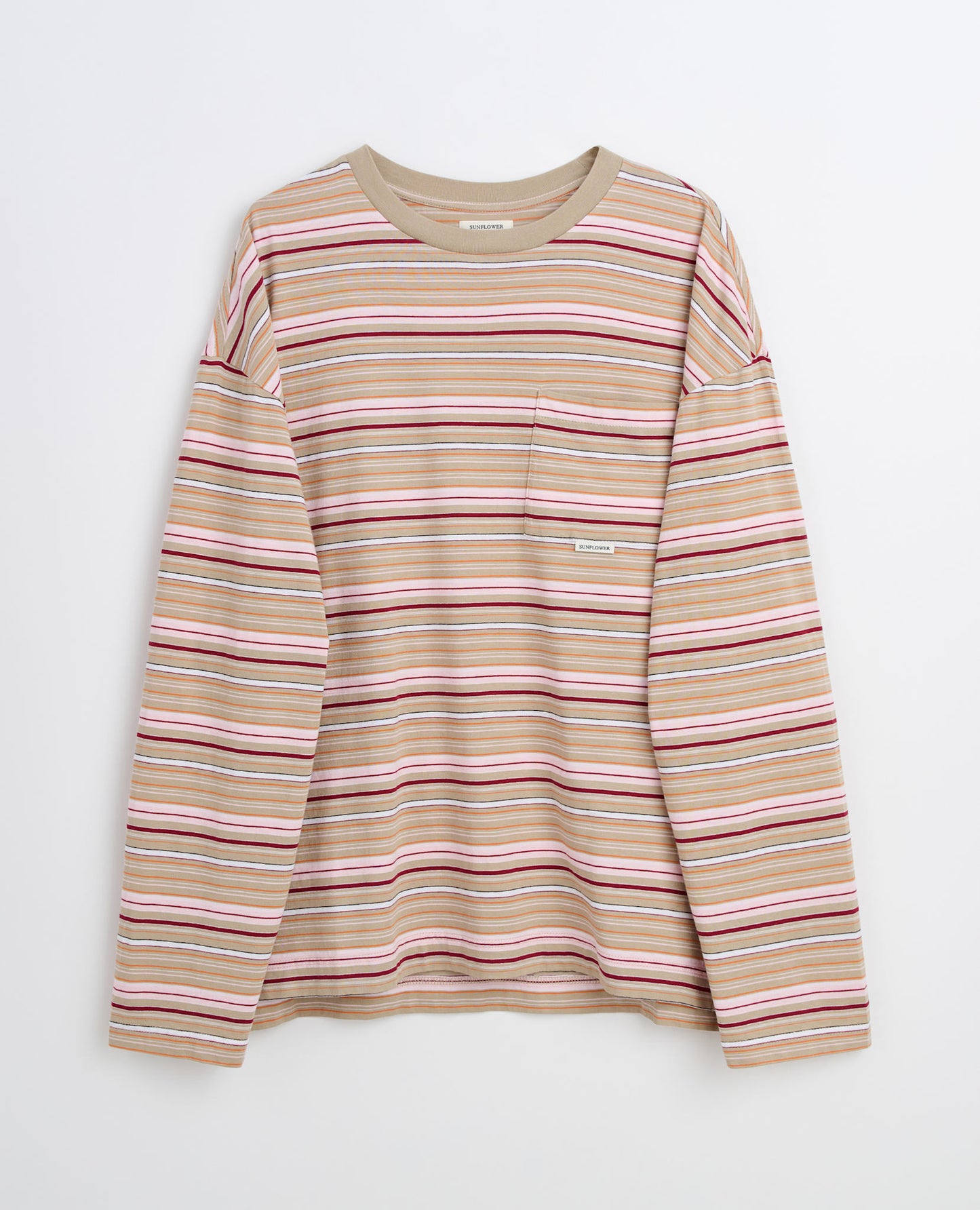 STRIPE LS POCKET TEE