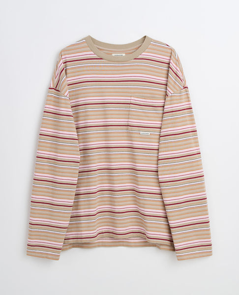 STRIPE LS POCKET TEE – Sunflower