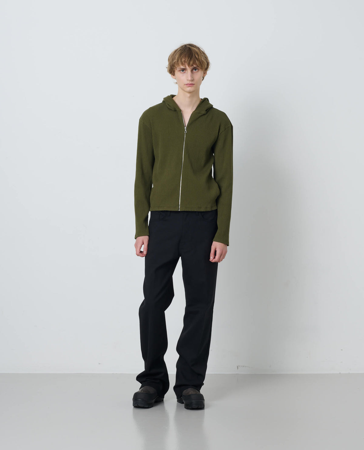 RIB ZIP SWEAT