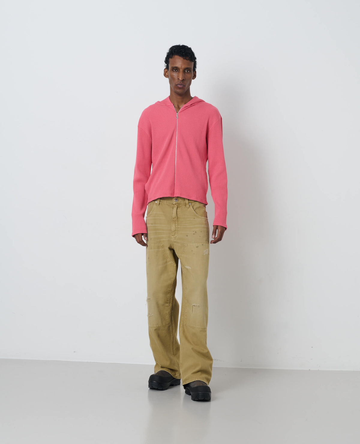 RIB ZIP SWEAT