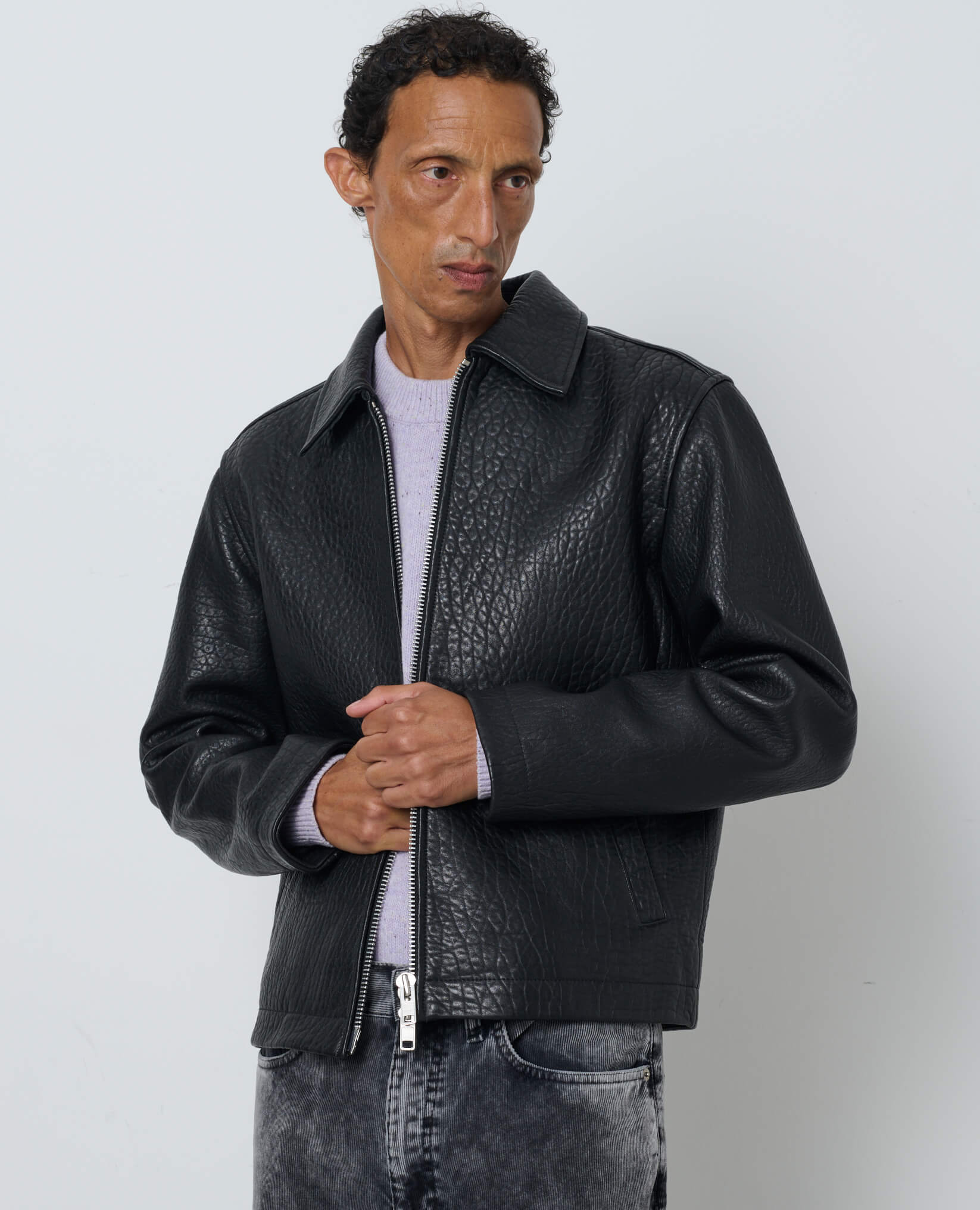 SHORT LEATHER JACKET – Sunflower