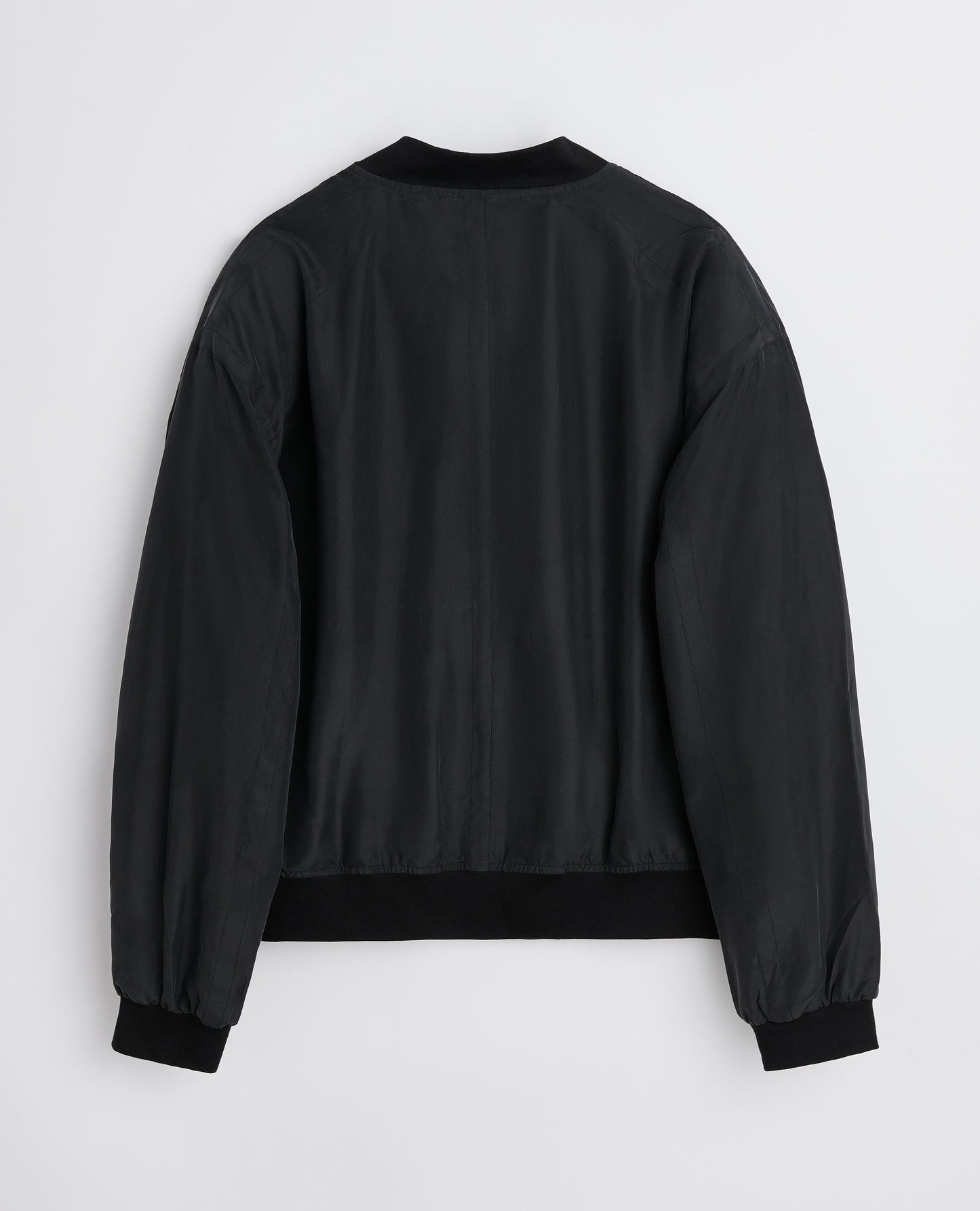 SILK BOMBER . BLACK