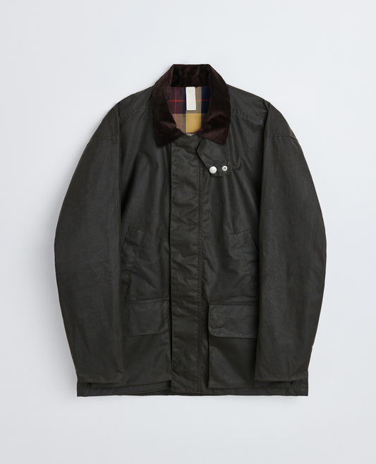 WAXED LEISURE JACKET . OLIVE