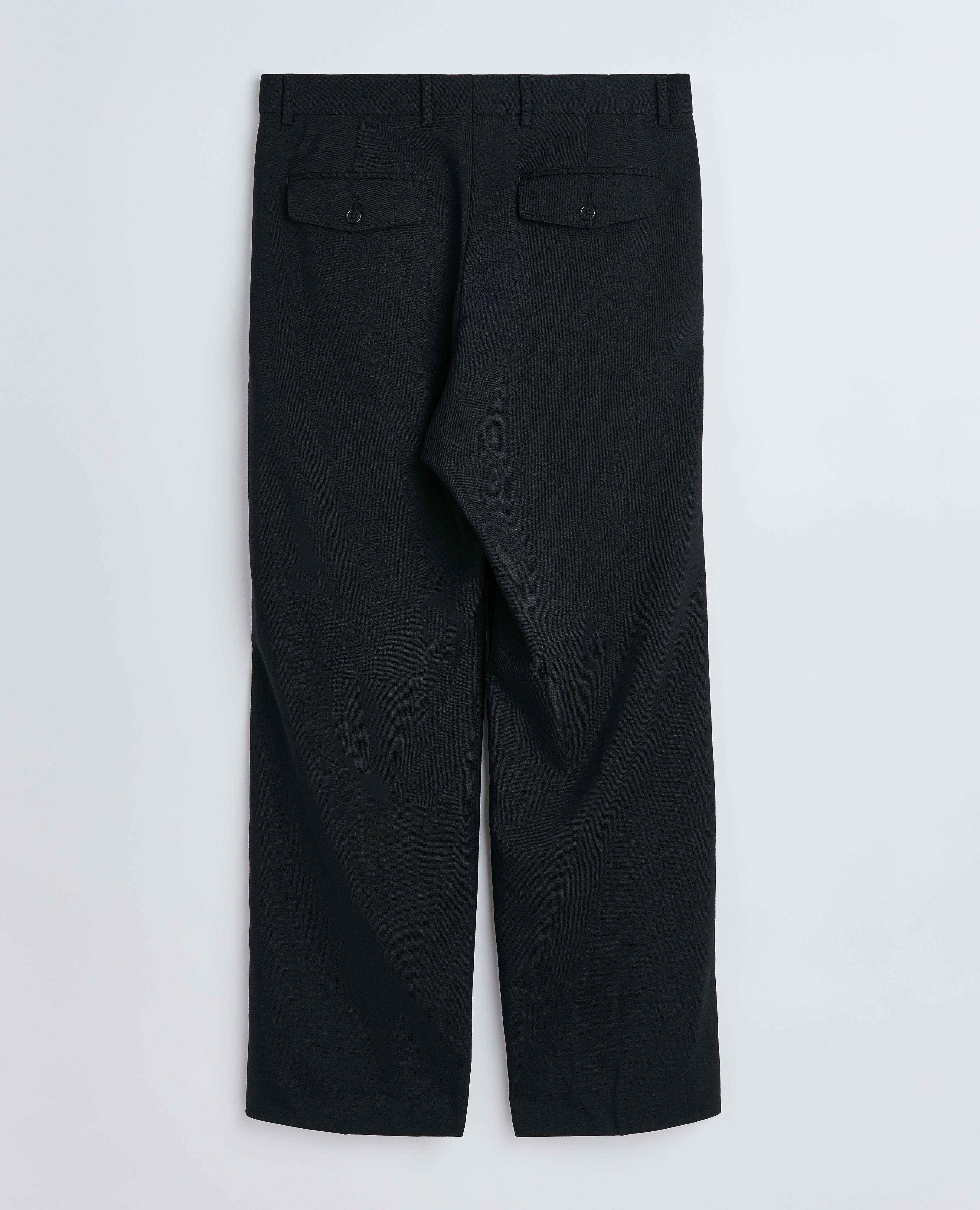 WIDE PLEATED TROUSER . BLACK – Sunflower
