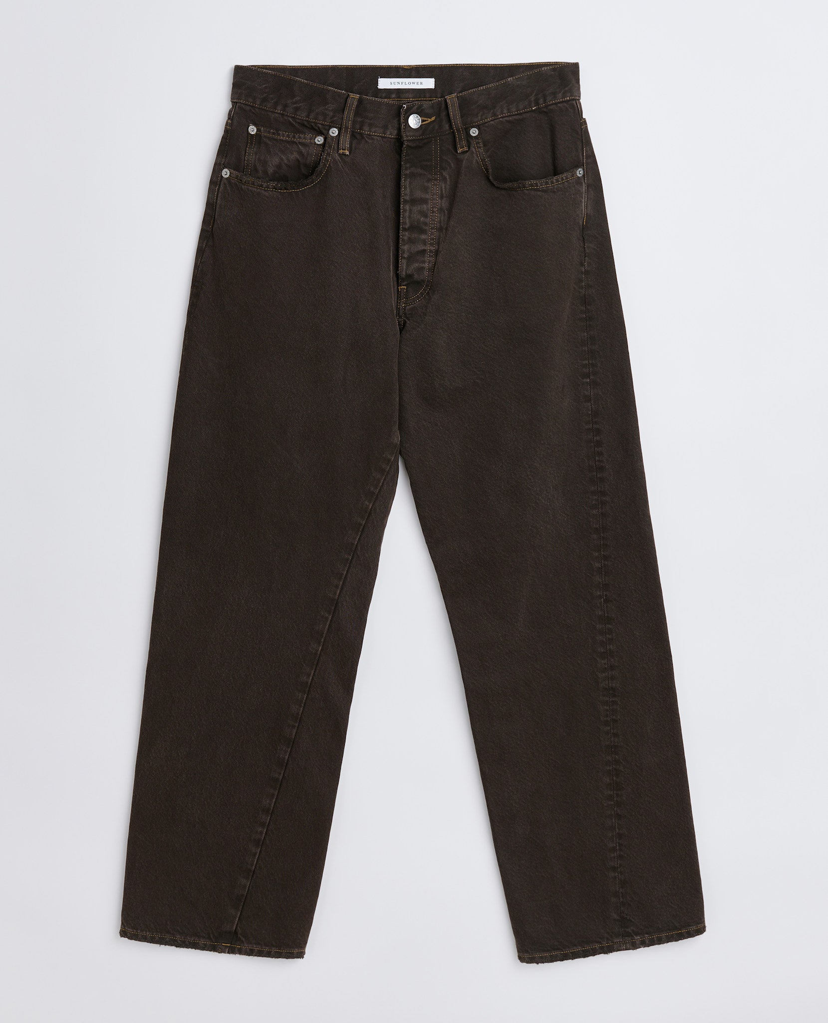 パンツ sunflower wide twist denim brown 28/32 Sunflower - Wide Twist Jeans in Vintage Brown – Stoy