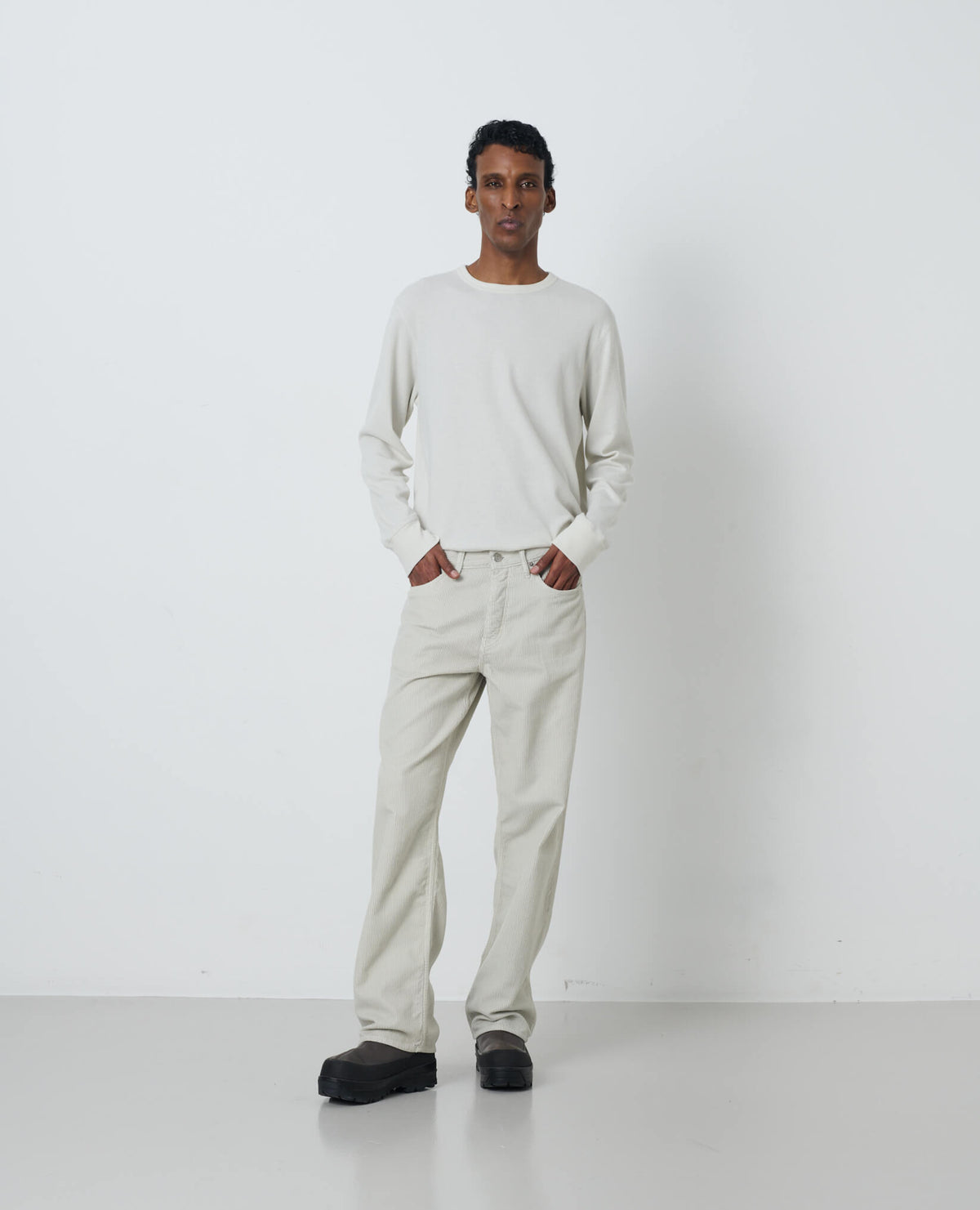 WOOL WAFFLE TEE LS