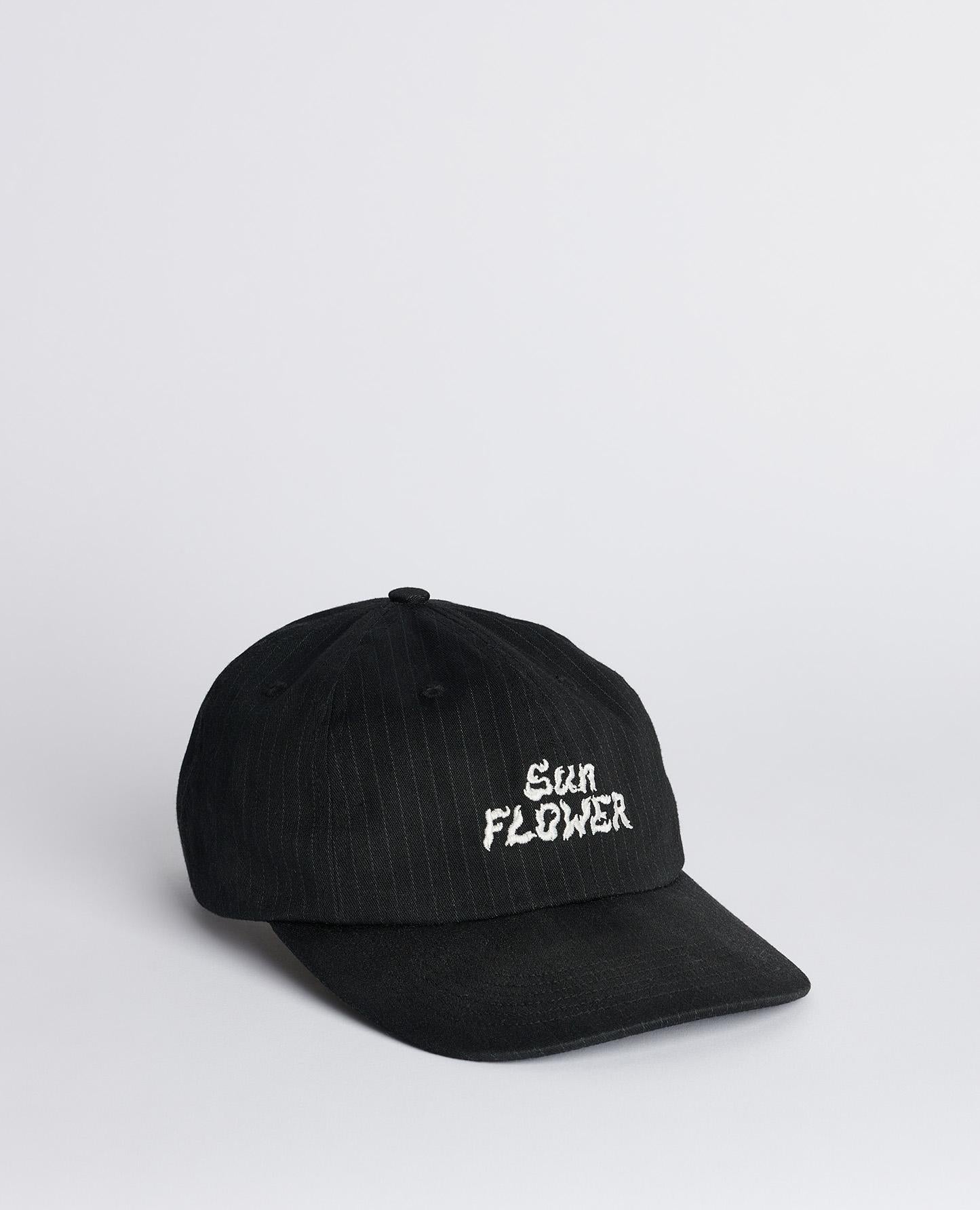 DAD STRIPE CAP . BLACK