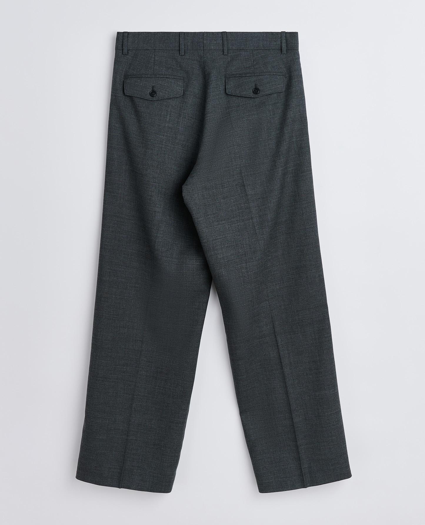 WIDE PLEATED TROUSER . ANTRACITE