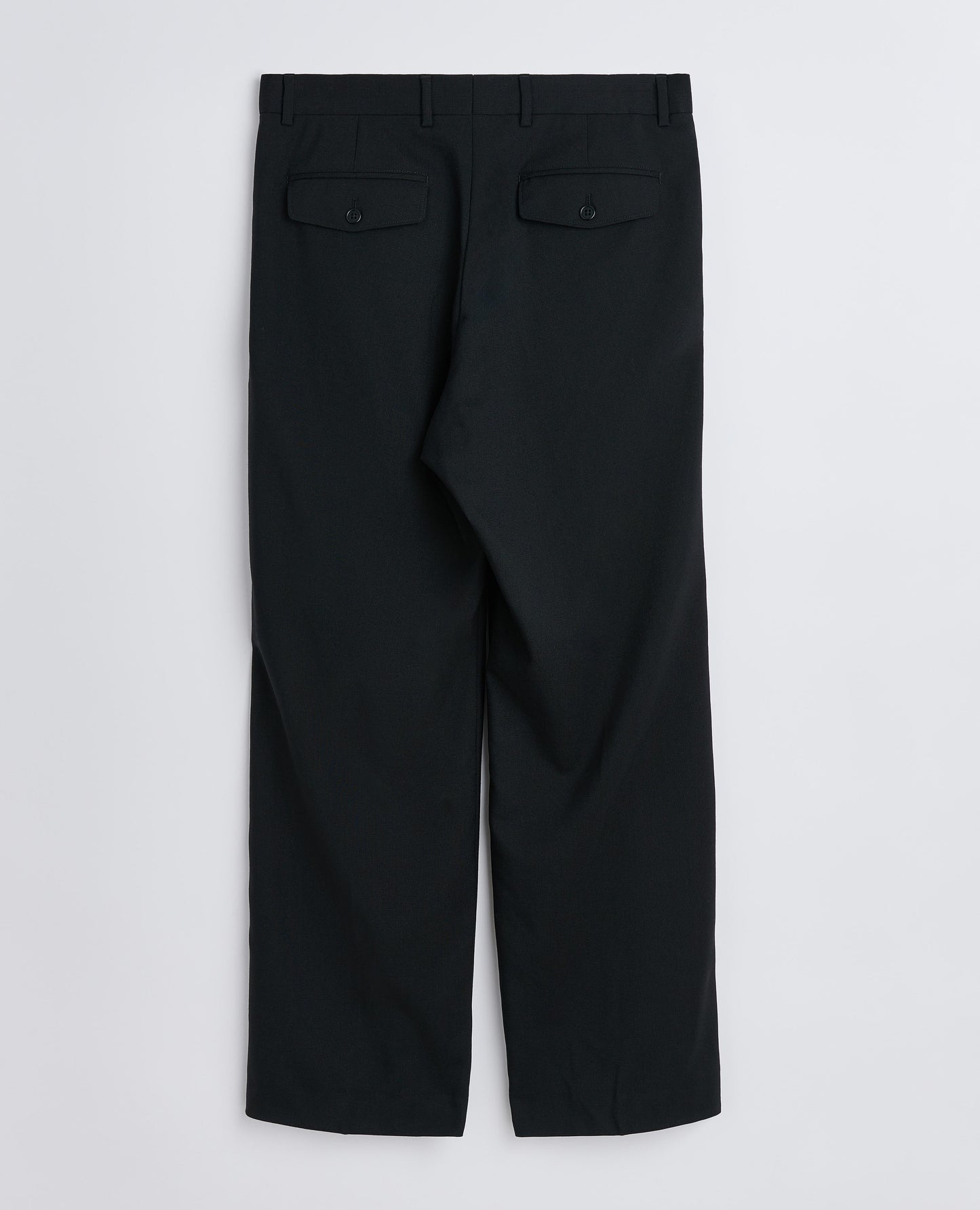 WIDE PLEATED TROUSER . BLACK