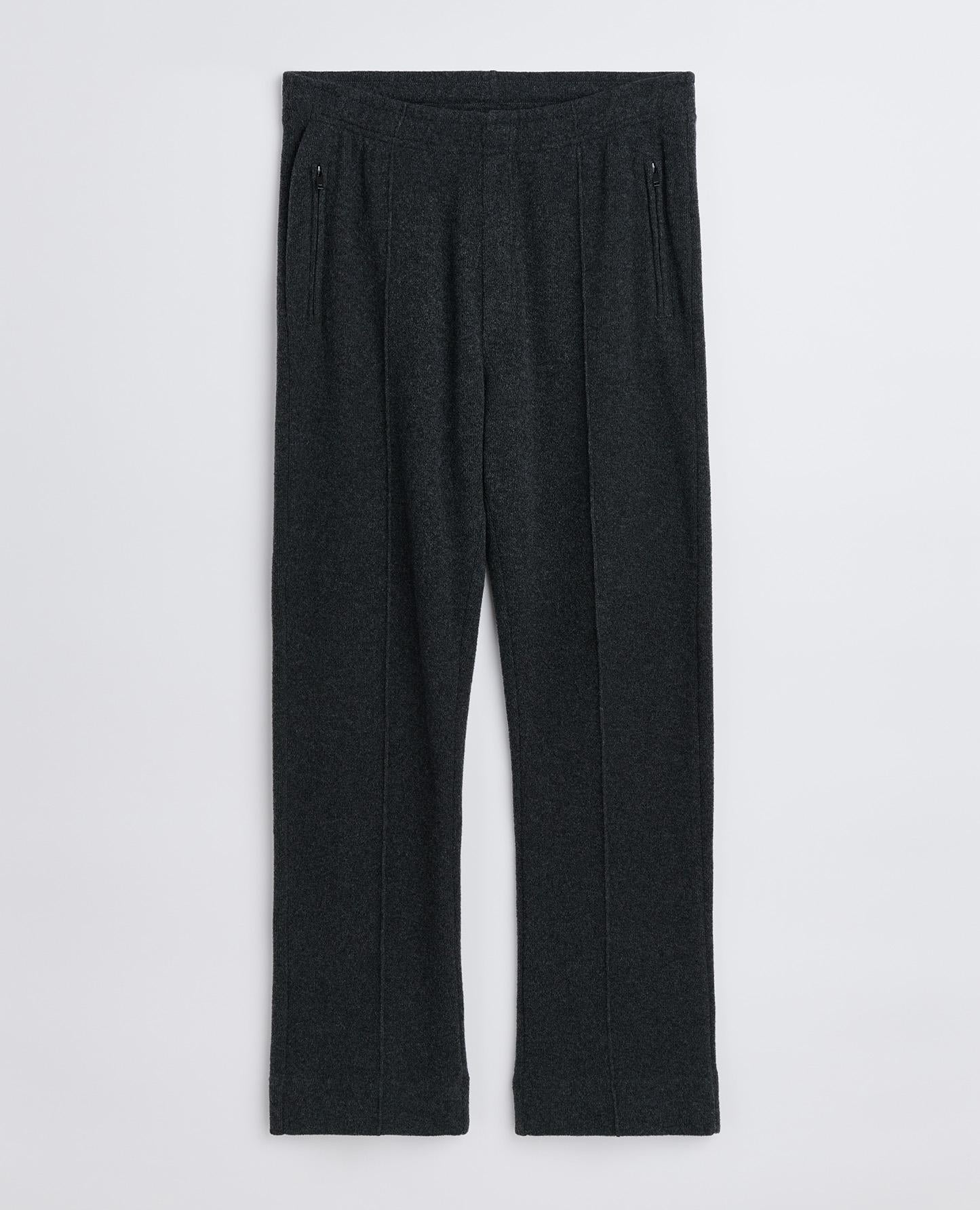 WOOL TRACK PANTS . ANTRACITE