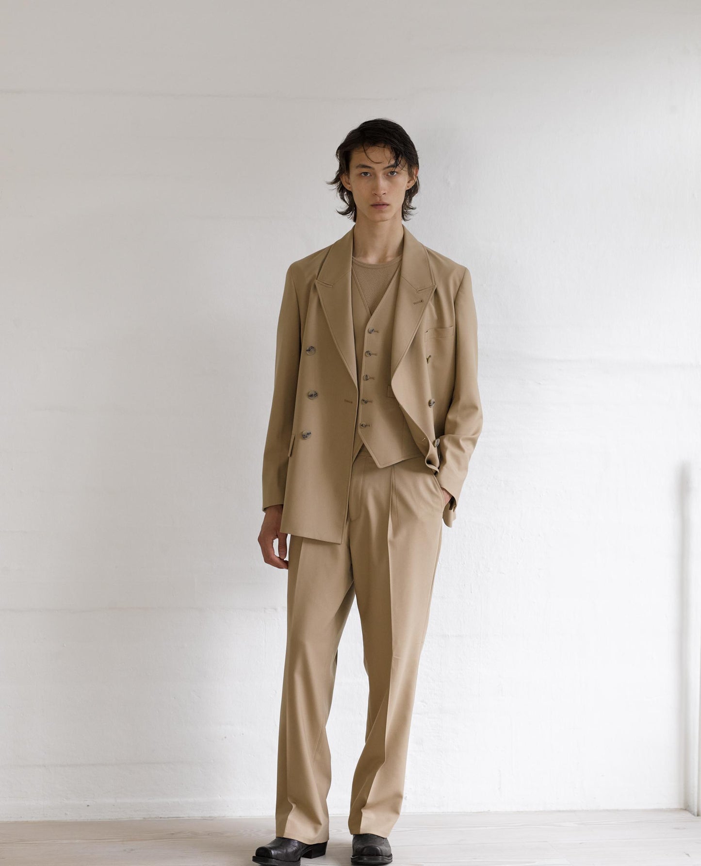 MAX DOUBLE BLAZER . BEIGE